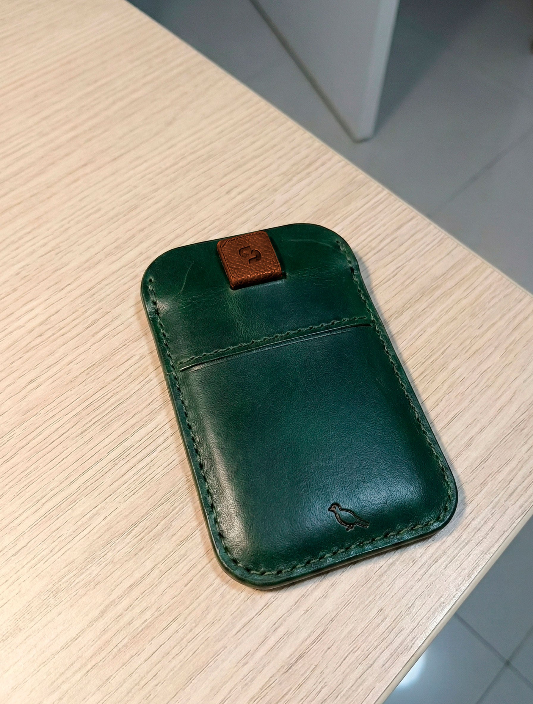 Flap Cuero Verde Laguna