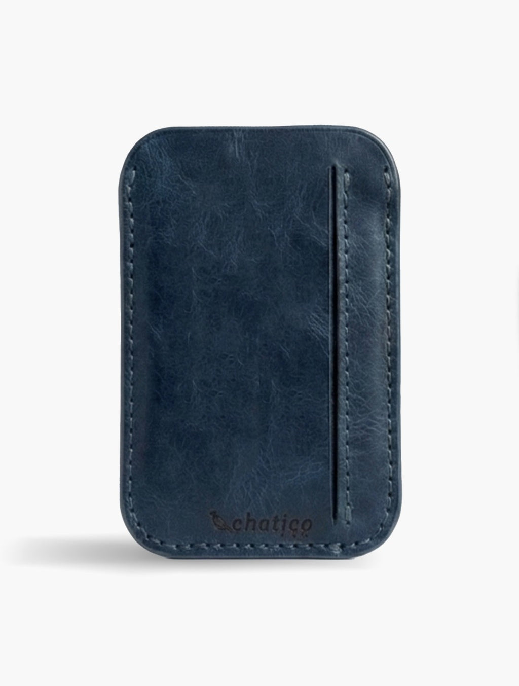 Flap Cuero Azul Navy