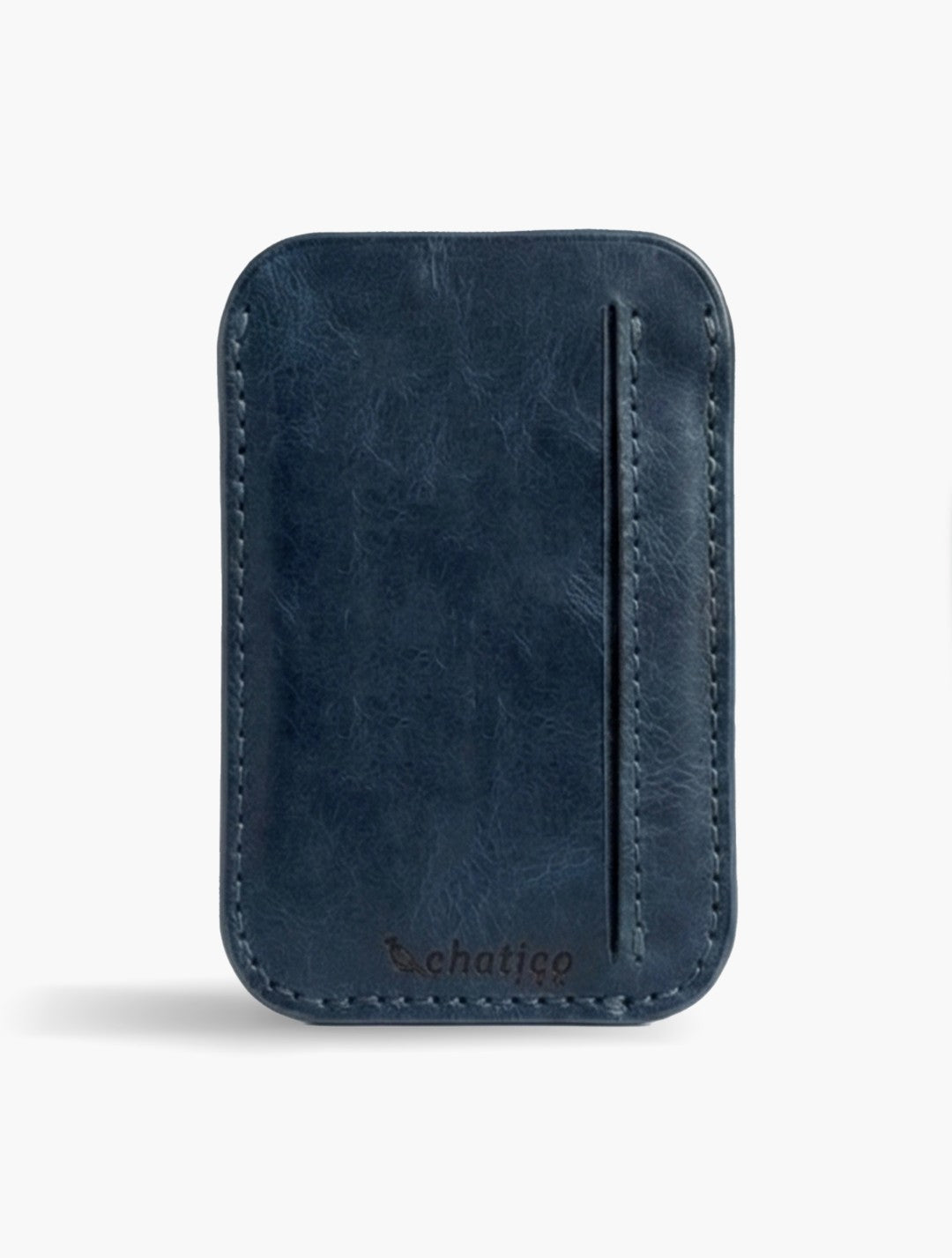 Flap Cuero Azul Navy