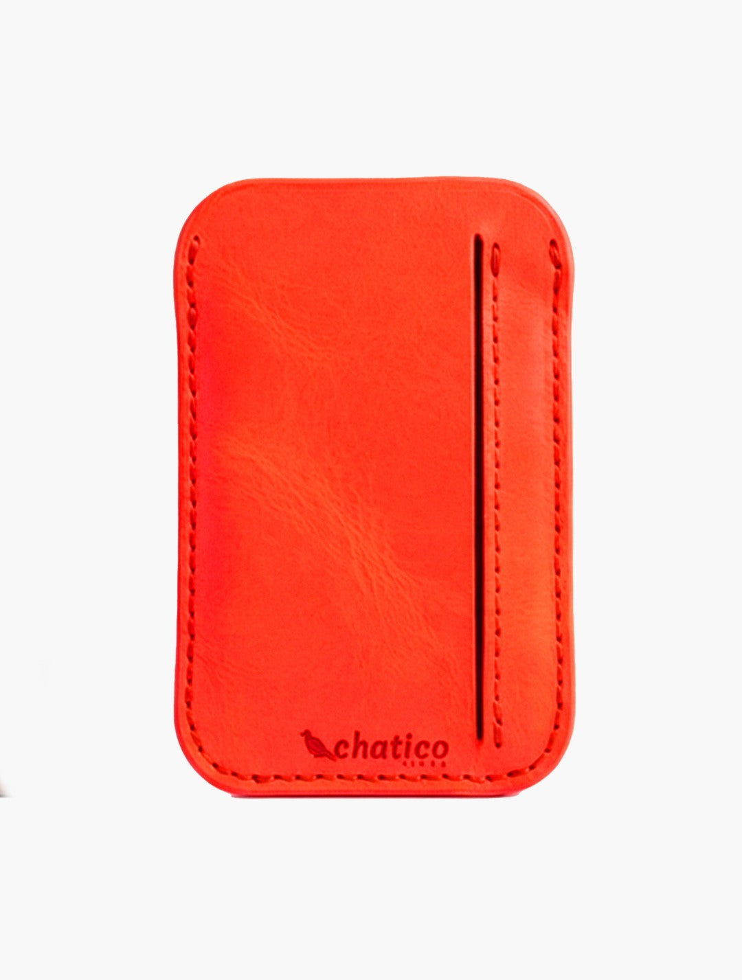 Flap Cuero Naranja Neón